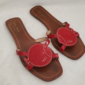Kate Spake Red Patent Molly fish slides